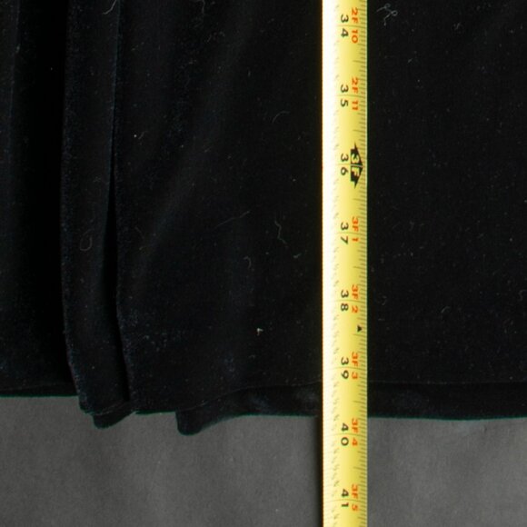 CASUAL CORNER Stretch Velvet Maxi Skirt Formal Black L - Picture 5 of 8